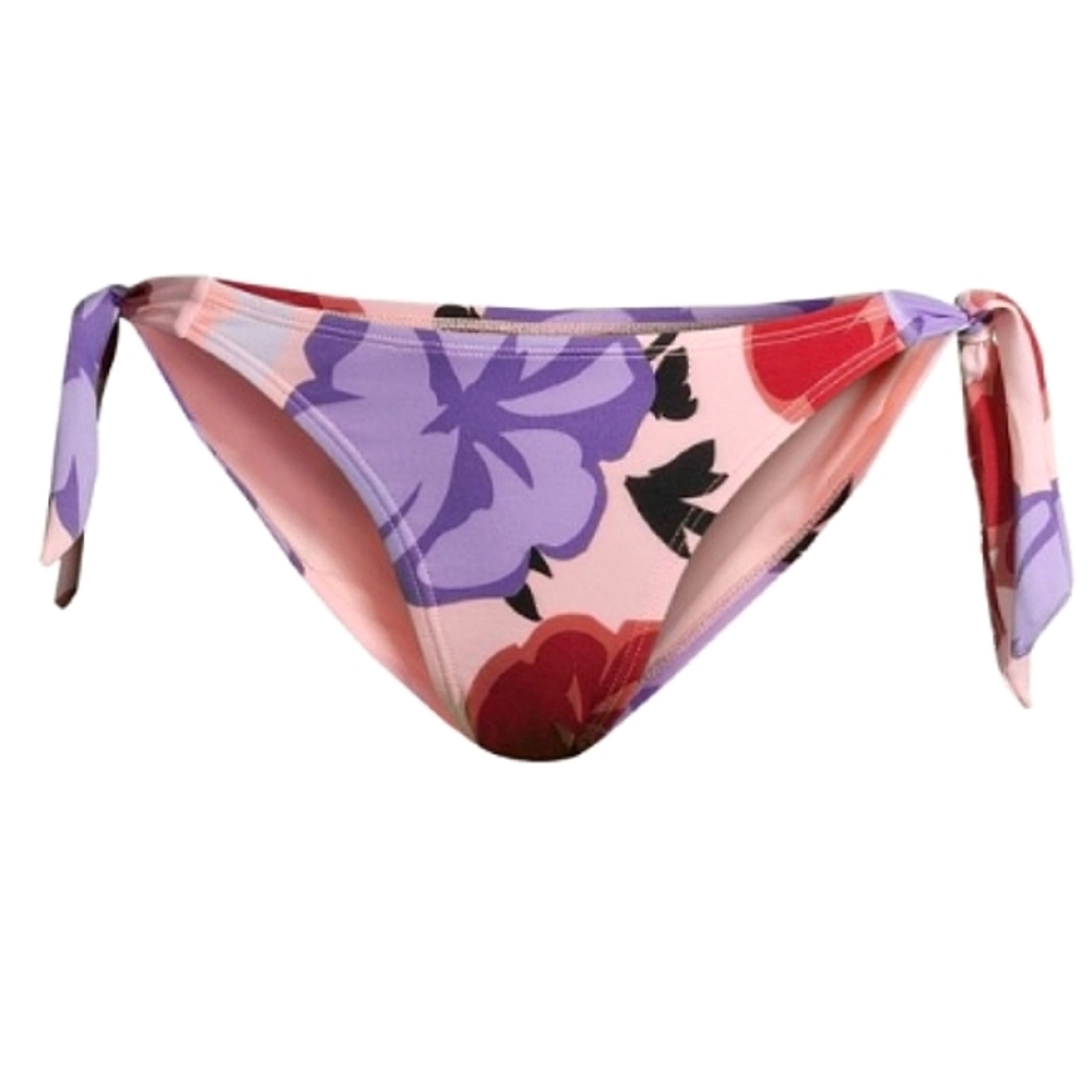 NWT Beautiful NOBO Juniors Pretty Floral Mid Rise Side Tie Bikini Bottoms